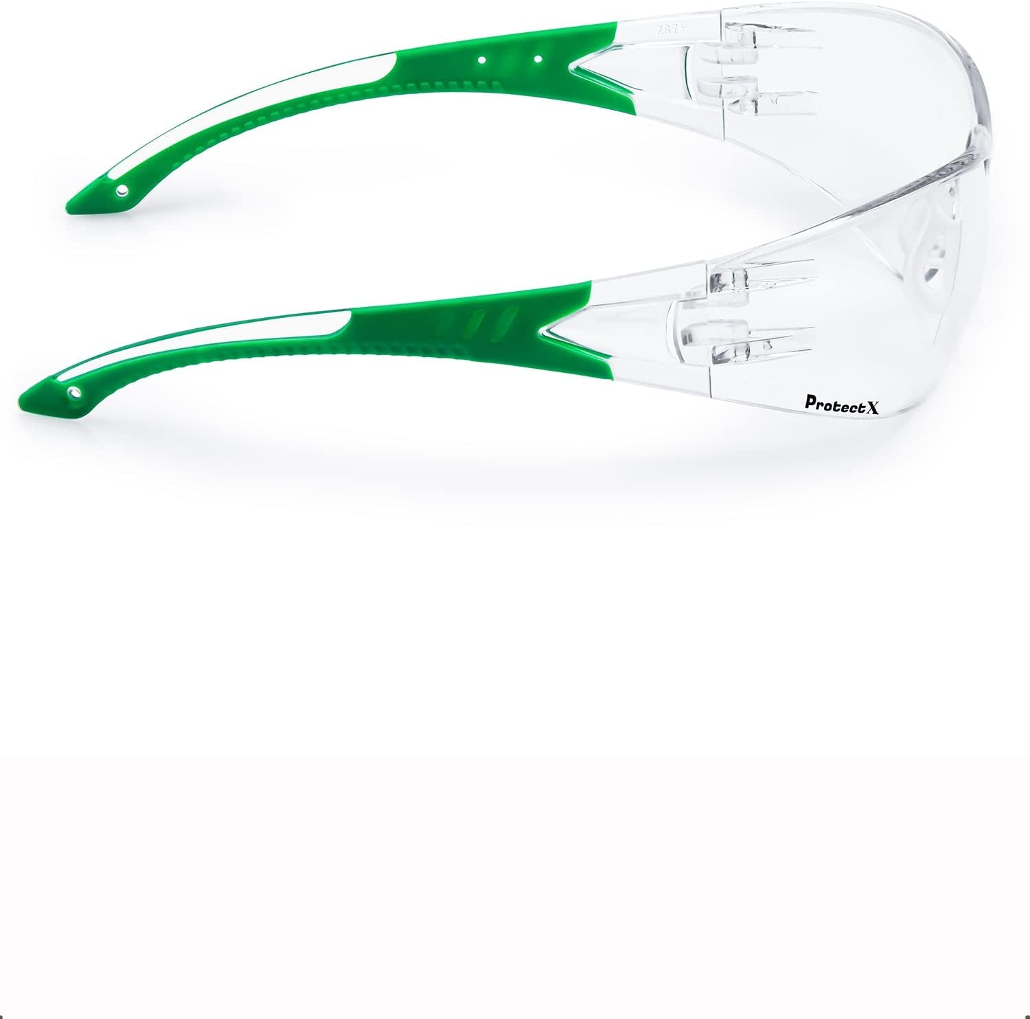 ProtectX 安全メガネ 耐傷性 曇り止め ポリカーボネートレンズ ANSI Z87.1 UV保護 Roxy クリア 2個パック