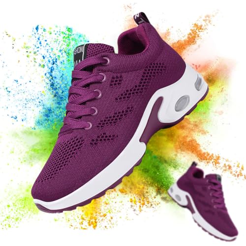 Image of Padgene Womens Sneakers Air Cushion Running Shoes Lightweight Tennis Walking Shoes Mesh Breathable Gym Work Fashion Sneakers Athletic Comfortable Casual
