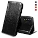 Produktbild EATCYE Huawei P20 Pro Handyhülle,Huawei P20 Pro Hülle, [Echt Leder] Handyhülle Brieftasche flip Lederhülle Schutzhülle [Versteckt Magnet] Hülle für Huawei P20 Pro (Schwarz)