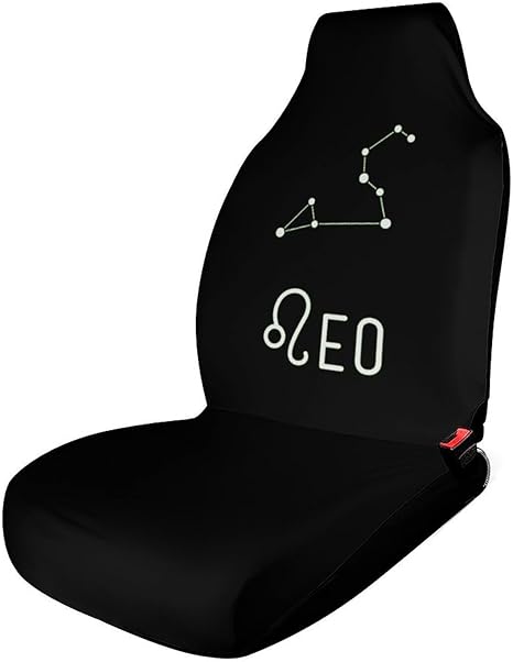 Leo Constellation Funny Car Seat Cover Front Seats Protector Interior Accessories Universal Unisex 1PCS