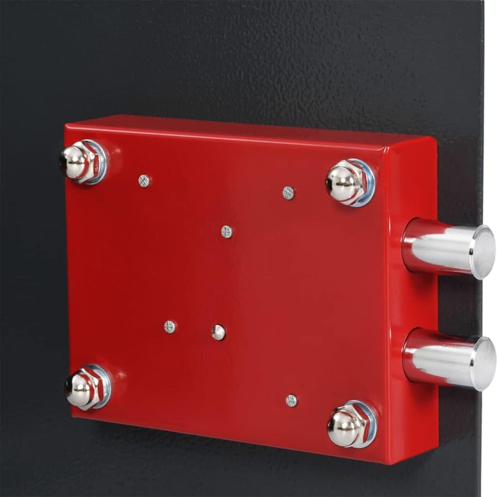 Genérico Caja Fuerte con Cerradura Gris Oscuro 35 x 25 x 25 cm Acero,Seguridad empresarial y del hogar,Cajas fuertes-42011315