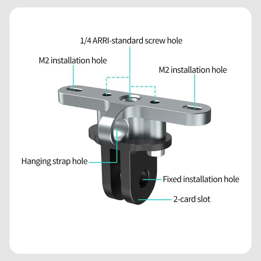 1/4 Hole Drone Remote Control Bracket Bike Handlebar Mount Compatible with RC/RC2, Mini4/3Pro (Bracket+2-Slot)