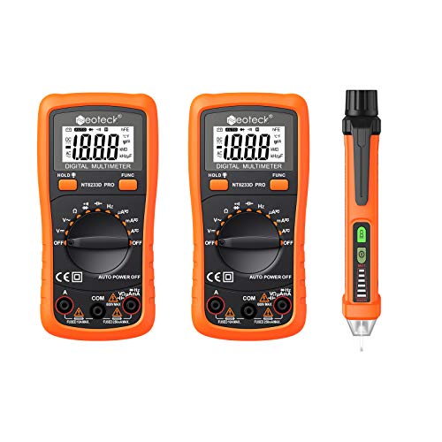 Neoteck 2 Auto Ranging Digital Multimeter and Non-Contact Voltage Tester Pen Set