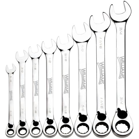 Williams WS-1168RC 8-Piece Reversible Ratcheting Combination Wrench Set Cover