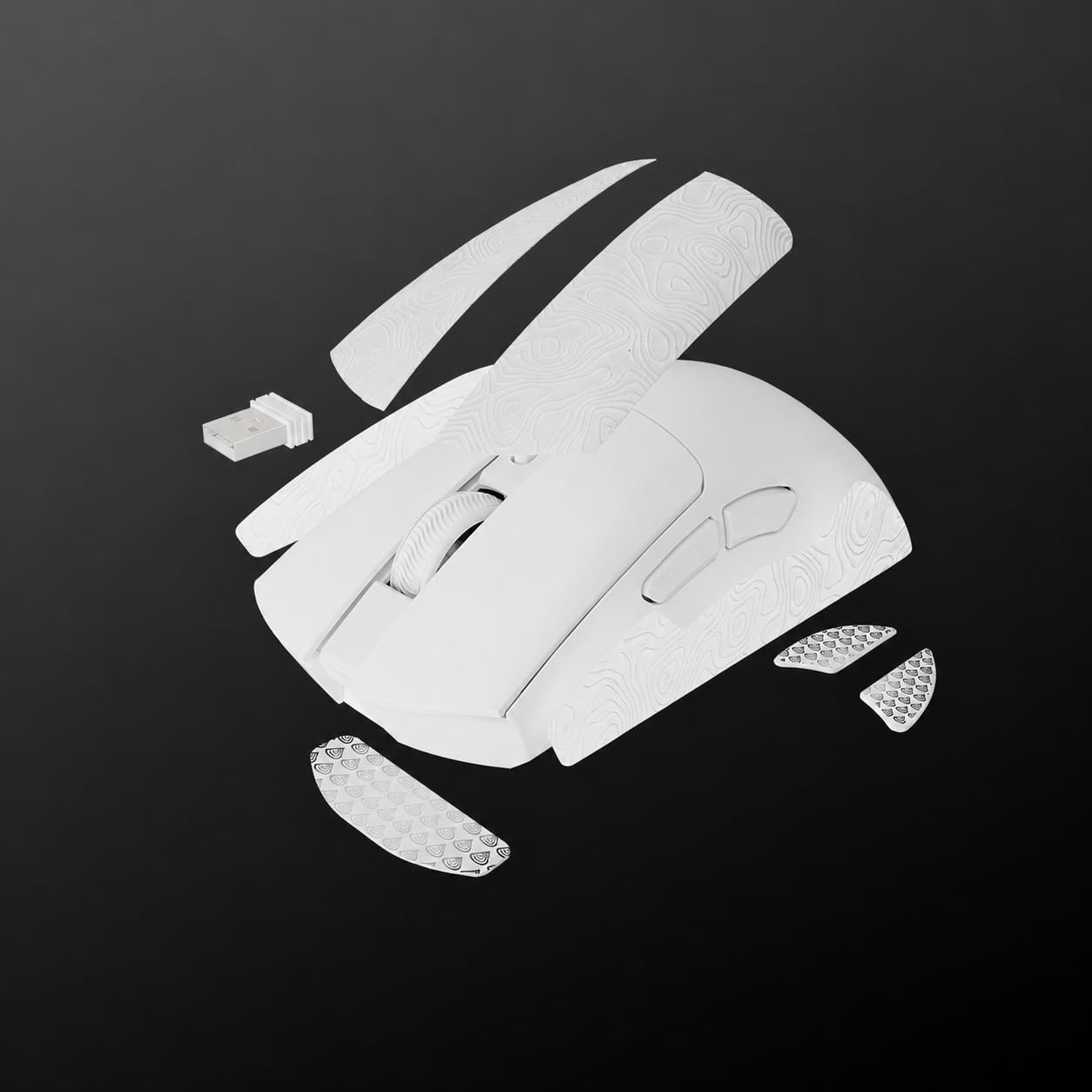 Genesis Zircon 880 - Ratón inalámbrico para videojuegos (12000 ppp, modo triple), color blanco | Ratón inalámbrico E-Sport con sensor PAW3311, 64 g, Kailh Optical, 6 botones, 2,4 GHz, Bluetooth y USB-C