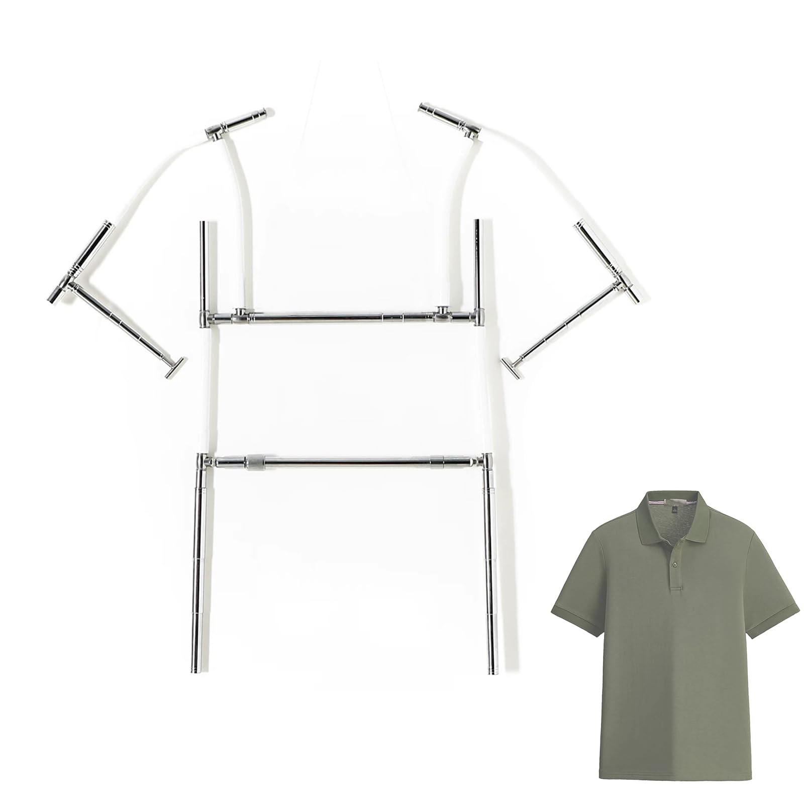 Maniquí colgador de camiseta para evitar arrugas en vestidos con soporte ajustable
