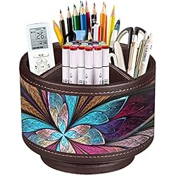 Base Para Celular Mdf Circular Organizador de Escritorio,Giratorio Caja de almacenamiento multifuncional para escritorio, bolígrafo/lápiz, teléfono celular, Tarjeta de visita, papel de notas, soporte para control remoto