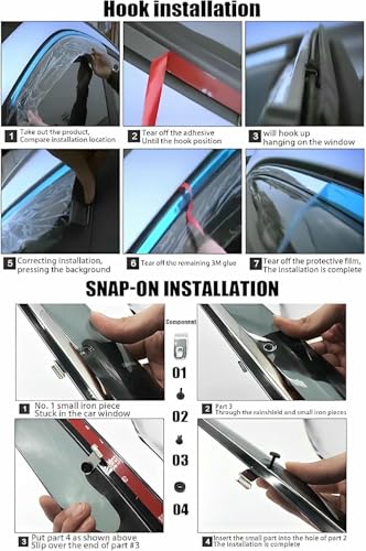 Déflecteurs d'air Volvo S60 2011-2017 accessoire vitre protection - 7