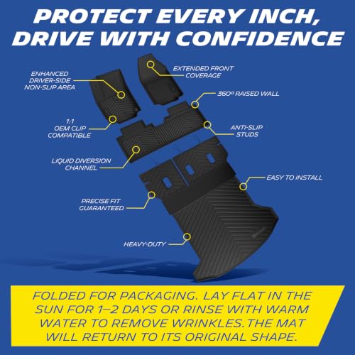 Image of Michelin Vehicle Mats, All-Weather TPE Custom Fit Liner for 2025-2027 Chevy Equinox Gas /GMC Terrain, Premier, Not Fit Equinox EV