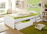 Mit einer Liegefläche von 90 x 200 cm bietet das Funktionsbett reichlich Platz zum schlafen und bequemes Liegen.