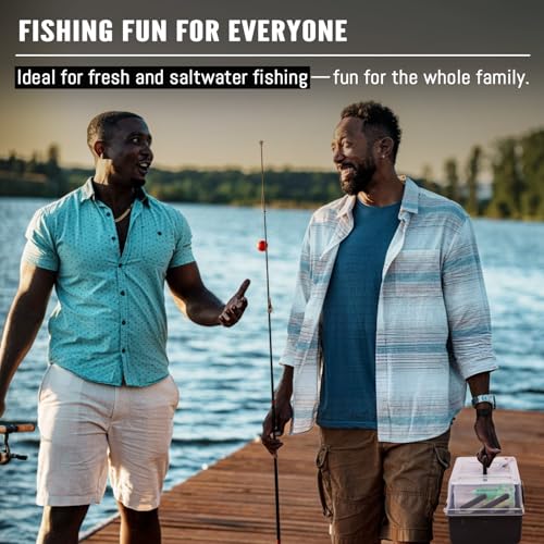 Image of 448-Pcs Fishing Lures Kit - Complete Large 3-Layer Tackle Box Set with Hooks, Weights, Bobbers, Pliers, Rigs, Leaders & Accessories for Men, Kids, Beginners, Gear gift choice for Fathers Day