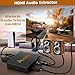 HDMI Audio Extractor, HDMI to Optical Adapter, HD to 3.5mm AUX Sound Extractor Splitter, 4K@60Hz Audio Converter Supports HDMI2.0, HDCP 2.3, for Apple TV, Fire TV, PS5, Xbox etc