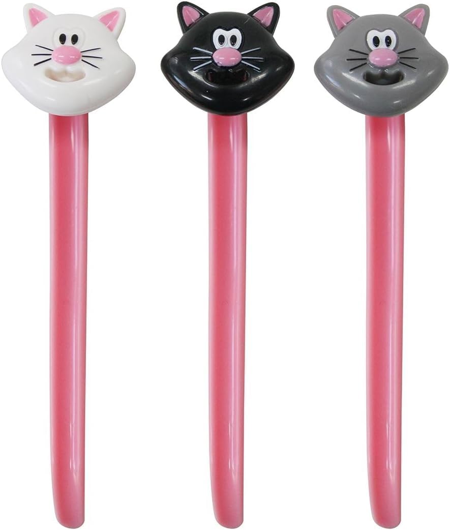 Meow Bag Ties, Plastic, White, Black & Grey