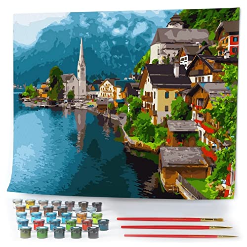 Opalberry Paint by Numbers for Adults - 16x20" Wrinkle-Free Rolled Canvas - Adults' Paint-by-Number Kits on Canvas - DIY Oil Painting by Numbers for Adults - Paint by Numbers Lakeshore