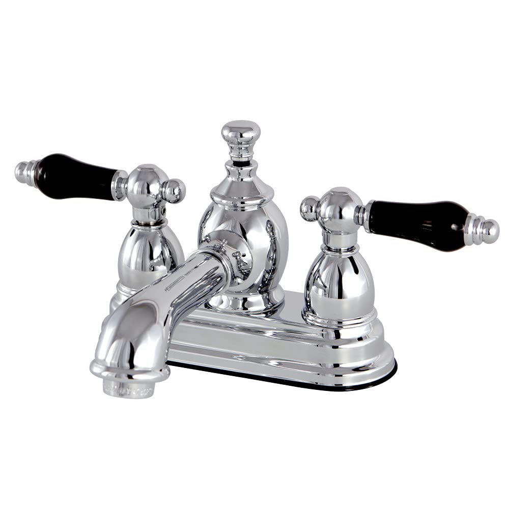Kingston Brass KS7001PKL Llave de Grifo de baño de 10,16 cm con válvula Clic-clac de latón, Cromado, 4-1/2 Inches