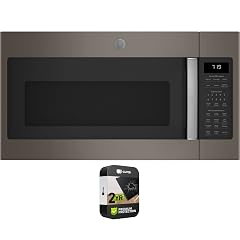 GE JVM7195EKES 1 9 Cu Ft Over-the-Range Sensor Microwave Oven Slate Bundle with Premium 2 YR CPS Enhanced