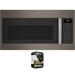 GE JVM7195EKES 1 9 Cu Ft Over-the-Range Sensor Microwave Oven Slate Bundle with Premium 2 YR CPS Enhanced