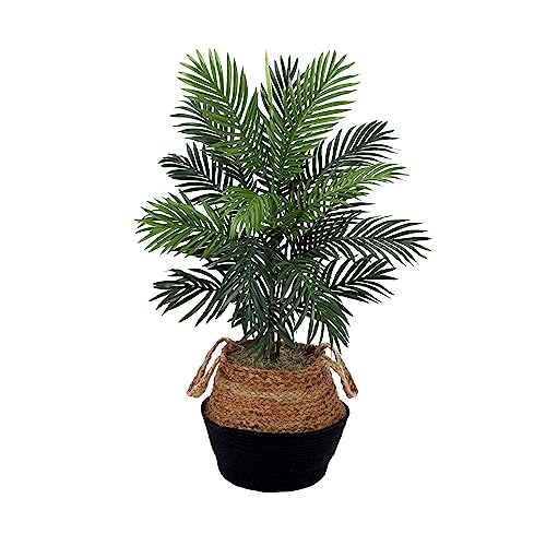 Nearly Natural 3ft. Artificial Areca Palm Tree with Handmade Jute & Cotton Basket DIY KIT, Green