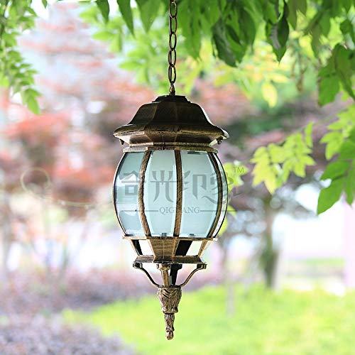 Lustre extérieur en aluminium de prestige et verre style lanterne
