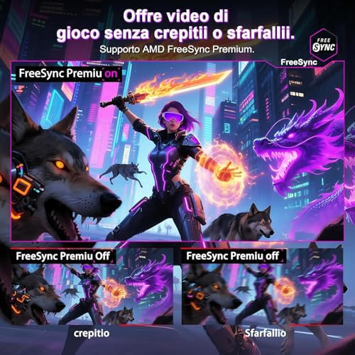 27 pollici Gaming Monitor 260Hz QHD 1440P 1ms Adaptive Sync sRGB 130% Fast IPS HDR10 2×DP1.4 2×HDMI 2.1 Montaggio a parete (MFG27F4Q Pro - Monitor - Immagine 4