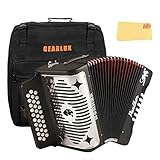 Hohner Panther Diatonic Accordion - Keys GCF (SOL) Bundle with Gig Bag and Austin Bazaar Polishing Cloth