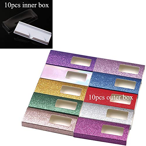 Preisvergleich Produktbild jkhj Leere Aufbewahrungsbox für falsche Wimpern, Aufbewahrungsbox für falsche Wimpern Halter Leere Aufbewahrungsbox Aufbewahrungsbox, tragbarer Wimpernbehälter Papier, für Reisen (B20PCS)