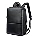BOPai Anti Theft Backpack 15 inch Laptop Business Slim College Shoulder Rucksack Water-Resistant Synthetic Leather Backpack for Men, Black