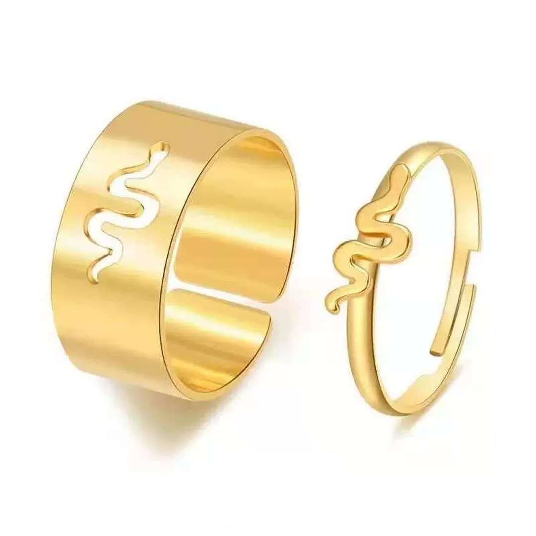 vembley Golden Silver Matching Love Couple Ring For Men And Women-picture-13