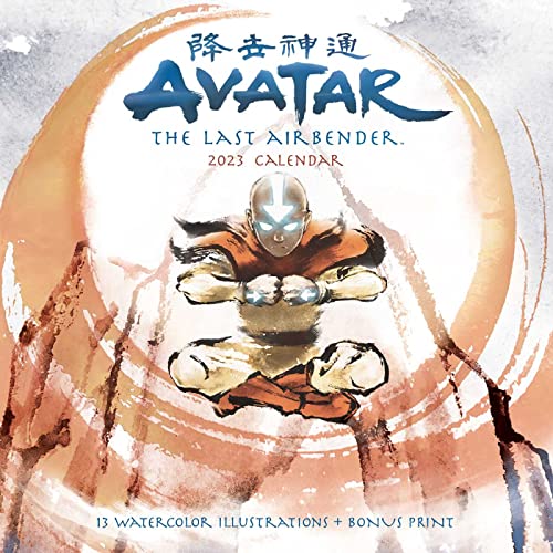 Harry N Abrams Inc. Avatar: The Last Airbender 2023 Collector's Edition Wall Calendar: 13 Watercolor Illustrations + Bonus Print