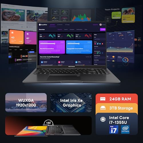 ASUS Vivobook 16 pulgadas Laptop Intel Core i7-1355U 24GB RAM miniatura 3
