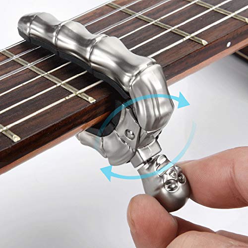 LHKJ Capodastre Guitare, Alliage de Zinc Léger Capo pour Guitare Acoustique/électrique, Uklélé, Banjo (Argent) - Les Beatles, Paul McCartney, John Lennon, RIngo Starr, George Harrison LHKJ Capodastre Guitare, Alliage de Zinc Léger Capo pour Guitare Acoustique/électrique, Uklélé, Banjo (Argent) – Image 4