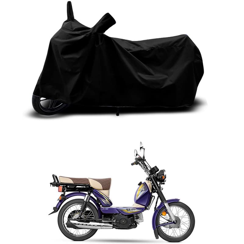 Image of 100% Scratchproof /UV-Rays /Heat Protection /Birds Dropping /Water Resistant /Dust Proof /Waterproof /Full Bike Scooty Two Wheeler Body Cover Compatible for XL100 Comfort All Varients[Black]