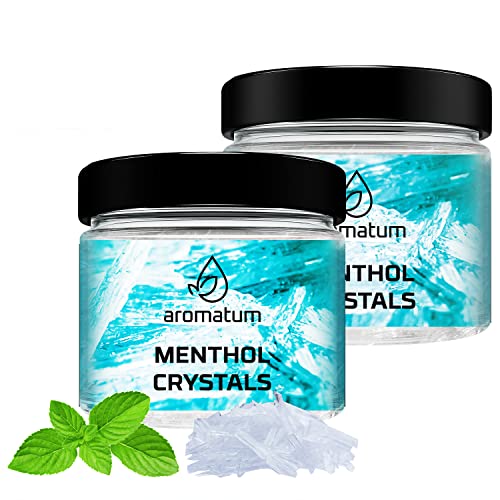 Sauna Accessories, Set 2X Menthol Crystals 100g, Menthol Crystals for The Sauna for Inhalation | Sauna Infusion, Congestion Blocked Nose Natural Menthol Crystals | Ideal Sauna Gift Set Sauna