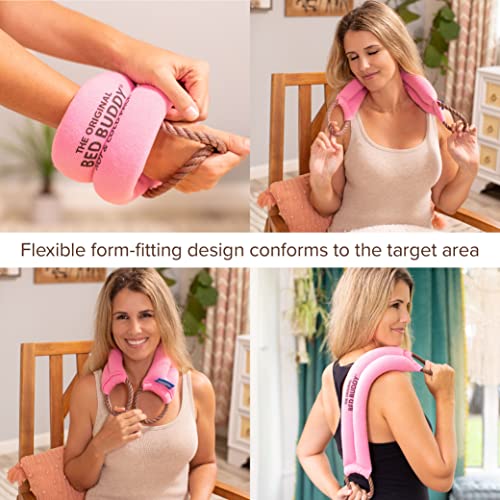 Image of Bed Buddy Aromatherapy Heat Pad and Cooling Neck Wrap - Microwave Heating Pad for Sore Muscles - Cold Wrap Pack for Aches and Pain, Lavender Scent (Pack of 3)
