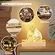 LED Lichter Display Basis 2pcs LED Lichtsockel USB LED Sockel Holz Display-Basis LED Leuchten Sockel Holzlicht Display Ständer LED Beleuchteter Holzsockel für 5mm Dicke Acryl Platte Glas Harz (Warm)