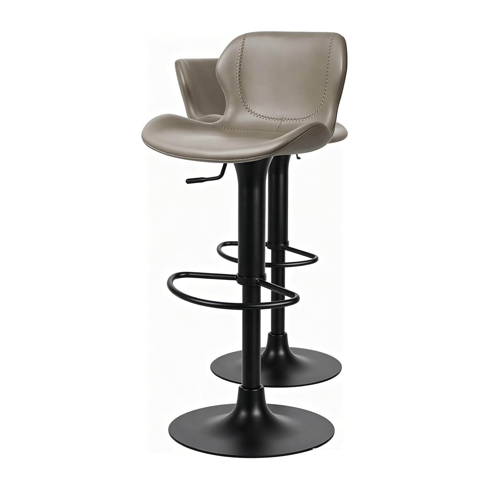 HNYJVZEVG Bar Stools for Kitchen Island Set of 2 Farmhouse Lift Bar Chairs Modern Counter Stool Rotating Barstools for Cafe/Restaurant/Dining(Nero)
