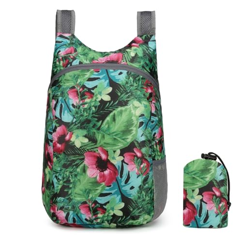 Mochila Plegable Ultraligera,Mochila Viaje Plegable Ultraligera Impermeable,Adecuada para viajar, pasear, montar en bicicleta, hacer senderismo o como mochila multiusos unisex (A、B、C、D、E、F) (B)