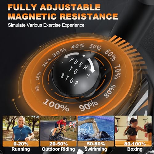 Ergometer Heimtrainer Fahrrad - Magnetischer Widerstand Fitnessbike, Stille Stationäre Spinning Bike Indoor, LCD-Monitor, Pulsmesser iPad-Halterung, Hometrainer 150 kg Belastbar – Bild 5