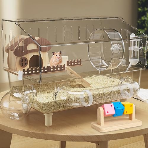 9-in-1 Acrylic Hamster Cage with Accessories, 18