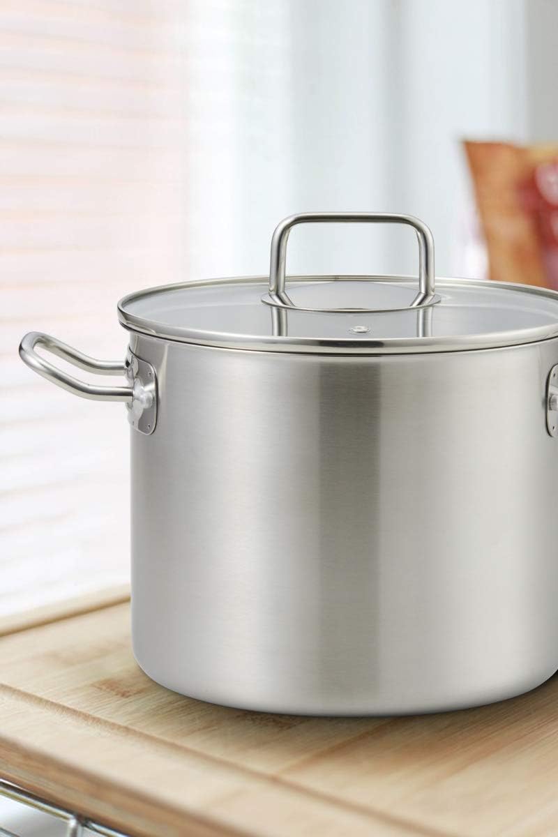 Bestco ND-6345 Small Torso Pot, Satin, 8.7 inches (22 cm), Echos, Lightweight, Visible, Stainless Steel, Includes Glass Lid, Induction Compatible