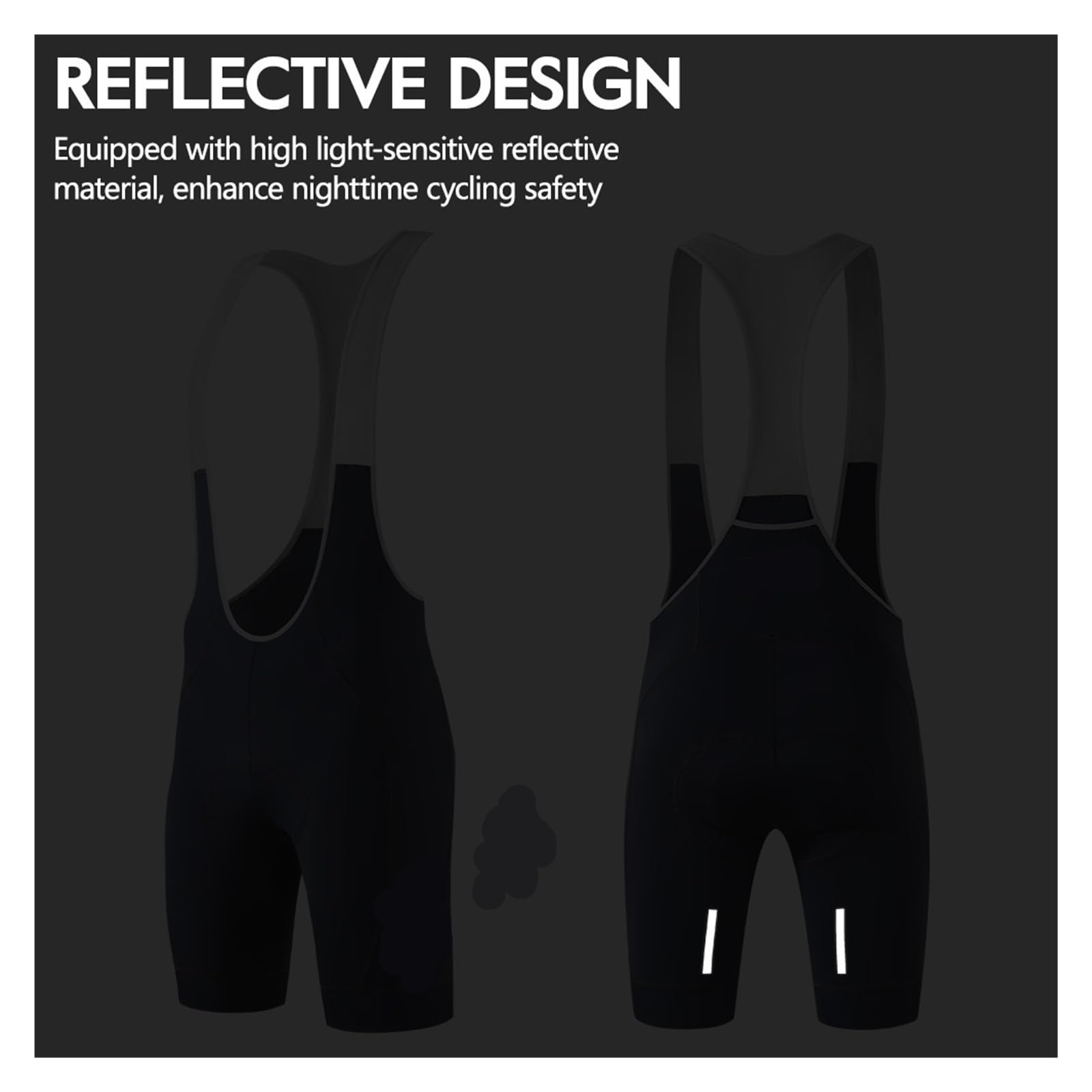 Salopette Ciclismo Pantaloncini con Bretelle da Ciclismo Uomo, Calzamaglia Bicicletta, Strada, Abbigliamento Bici, Distanze Estreme