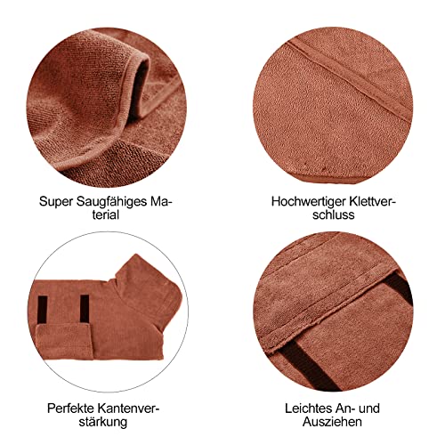 Hundebademantel,Mit Klettverschluss Schnell Trocknend Badetuch, Sehr Saugfähig, Verstellbares Halsband und Taille Hunde Bademantel Gross,Dryup Cape Hund, Geeignet Für Große und Mittlere Hunde
