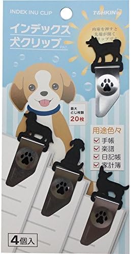 Amazon トーキンコーポレーション インデックス犬クリップ 4種類 各1個 Ind I4 クリップ リング 文房具 オフィス用品