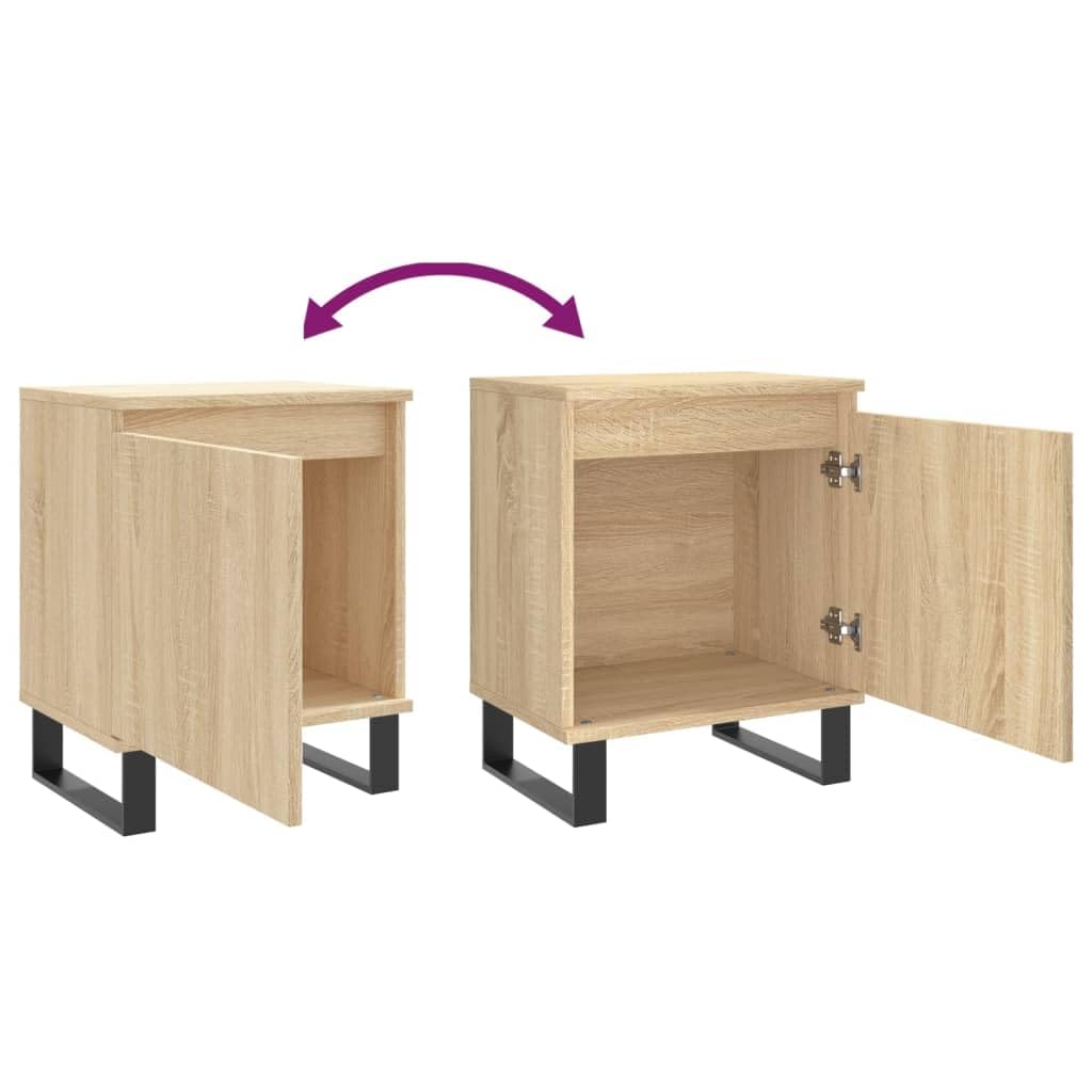 Eleganter Nachttisch aus Holzwerkstoff mit Staufach und robuster Tischplatte für Wohnzimmer und Schlafzimmer, feuchtigkeitsbeständig und stabil