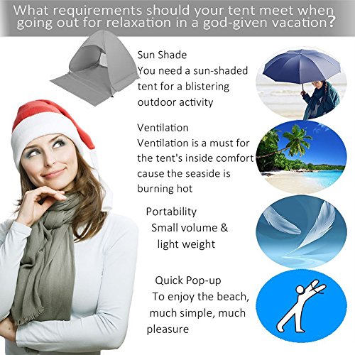 Sunray Portatile Tenda Solare da Spiaggia