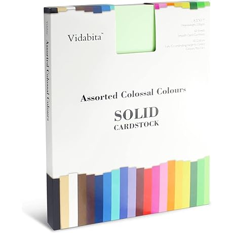 60 Sheets Rainbow Colored Card Stock 8.5 x 11 for Cricut