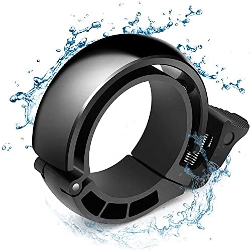 MYOLDSX Bike Bells Loud Crisp Sound Bike Bell, Mountain Bike Bells for Adults, Compatible with Most 22.2-31.8 mm Bike Handlebars（Black）