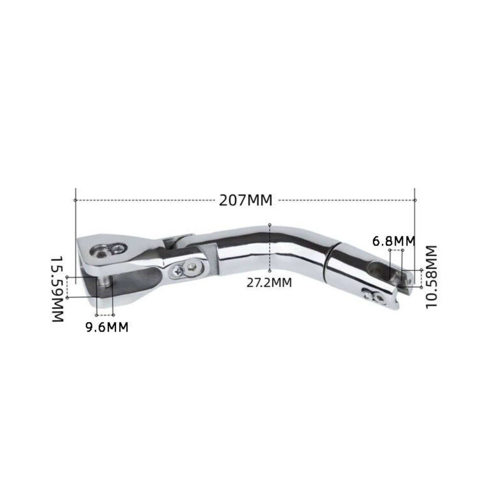 Ankerwirbel mit Gelenk Dreiteilig Edelstahl-Ankerverbinder Rostfrei Ankerwirbel für Bootsbesitzer, Segler, 6-8mm