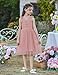 Arshiner Toddler Tutu Dress Bow Shoulder Tulle Sleeveless Dresses Summer Fashion Sundress Dusty Pink - Dot Tulle 3T