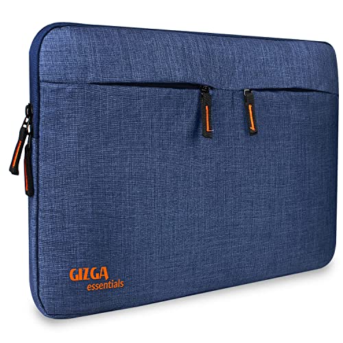 Gizga Essentials Laptop Bag Sleeve Case Cover Pouch For 13.3-Inch Laptop For Men & Women, Padded Laptop Compartment, 2 Accessories Pockets, Premium Zipper Closure, Water Repellent Nylon Fabric (Blue)